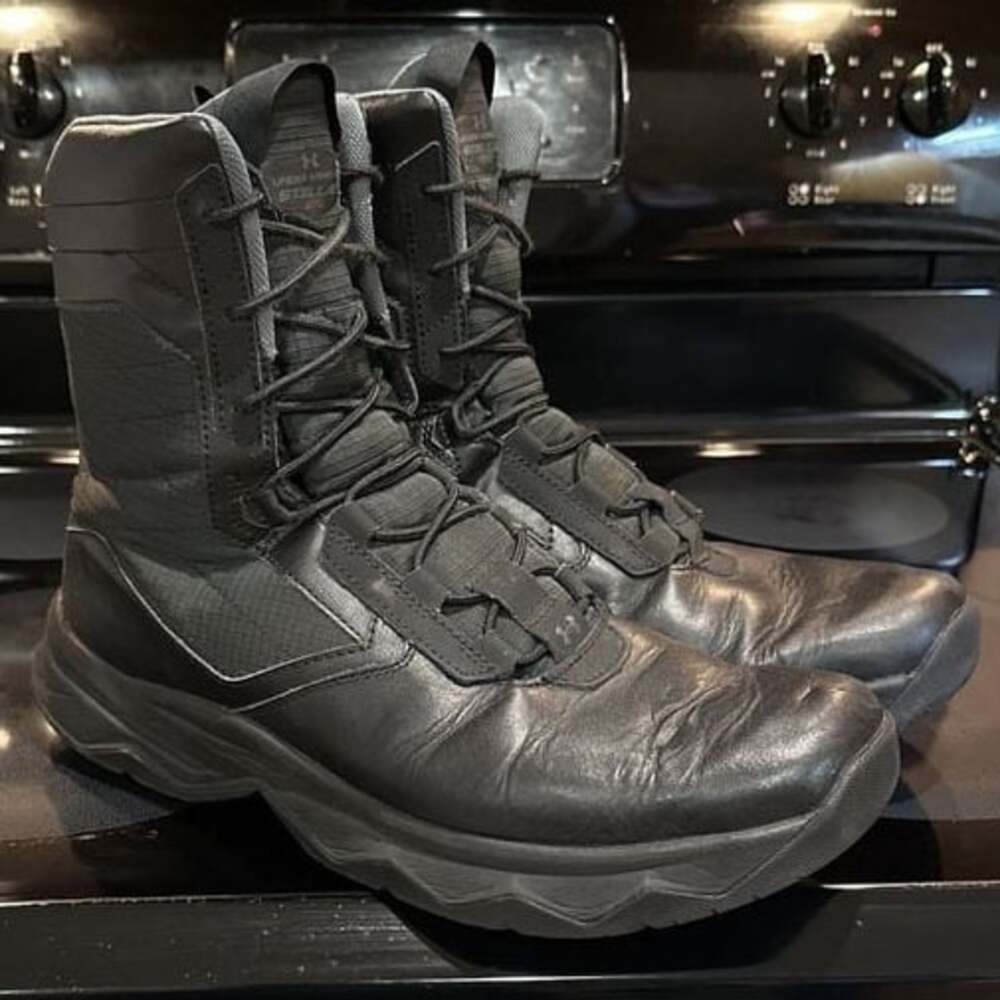 Under Armour UA Stellar G2 Black Tactical Boots Mens Size 13 EUC